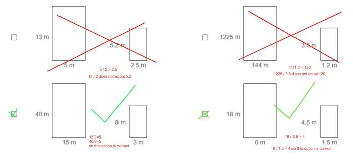 Which pairs of rectangles are similar polygons