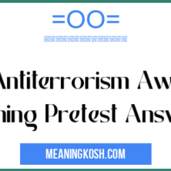 Level one antiterrorism awareness training pretest